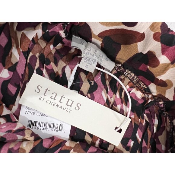 NWD Status by Chenault Size S Pleated Skirt in Wine Camo MSRP $78 - Picture 10 of 11
